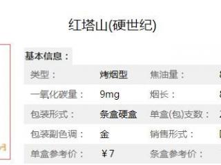 世纪红塔山香烟价格及口感评测