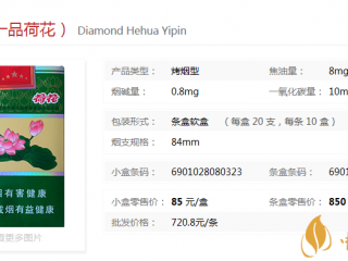 一品荷花香烟多少钱一包 钻石一品荷花价格及口感分析